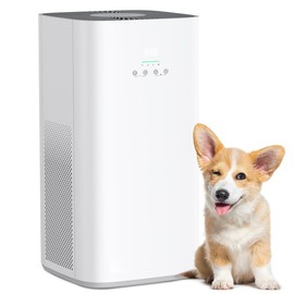 VUSIGN Smart Air Purifier for Large Rooms up to 1800 ft², CADR 242 CFM, H13 HEPA Filtration, WiFi App Control, Air Quality Display, Sleep Mode, Pre-Filter, for Home & Pet Spaces