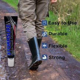 Stormsure Rapid Repair - Black Boot and Shoe Repair + 30ml Stormcure Accelerator - Fast, Strong Repairs with 10x Faster Cure Time