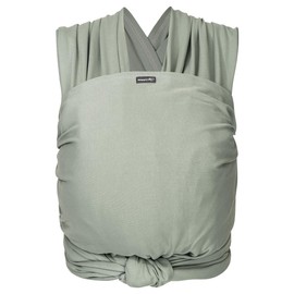 Hoppediz Elastisches Baby-Tragetuch - für Neugeborene ab Geburt (2-9 kg) - aus Bio-Baumwolle - Salbei 5,40 m