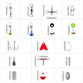 Ultimate 264-Piece Fishing Gear Set - All-in-One Tackle Box Organizer with Treble Hooks, Spinner Blades, Weights for Beginner & Pro Anglers