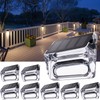 Qualdout Solar Outdoor Lights, 8 Pack Solar Fence Deck Lights,