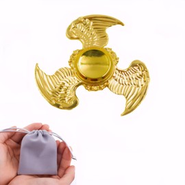 Golden Finger Spinner Fidget Toy, Wizard Hand Finger Spinner, Fingertip Gryo, Ideal for Adults' Office Desk, Office, Classroom Shaking and Stress Relief (Angel's Wings 2)