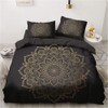 Luowei Boho Bed Linen 135 x 200 cm Black Gold