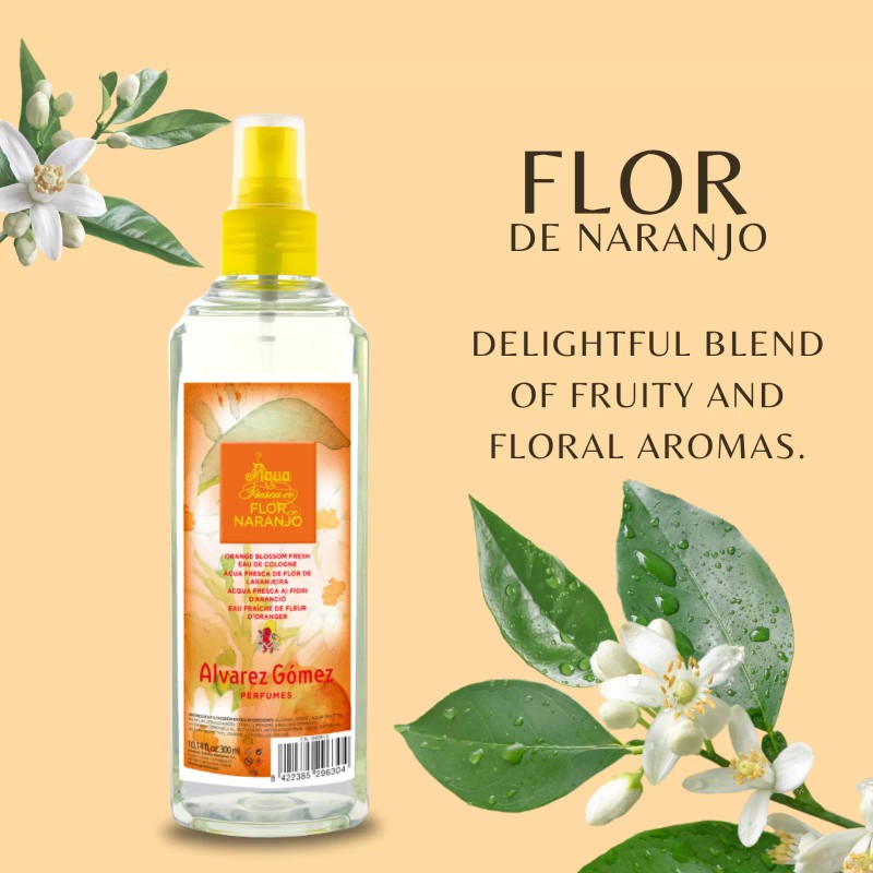 Alvarez Gomez Eau de Cologne – Orange Blossom Fragrance, 10.14