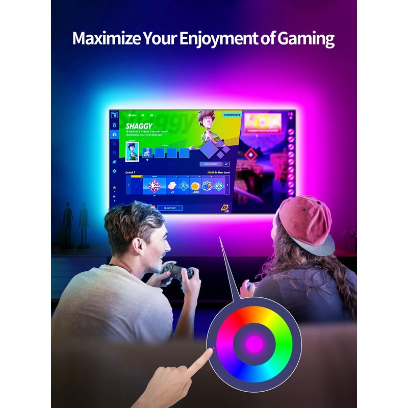 KANTUTOE TV LED Backlight, 9.84ft LED Lights for 32-43in TV,