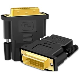 Herfair DVI to HDMI Adapter,2 Packs Bidirectional HDMI to DVI-D Adapter with Gold-Plated Connectors,1080P Full HD Video Converter DVI Male to HDMI Female for Monitor Computer Projector.