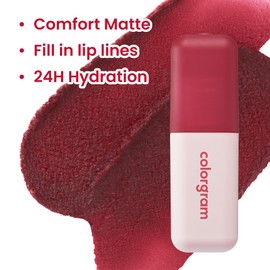 COLORGRAM COLORGRAM NUDE BLUR TINT 01 SALMON BEIGE | Soft Velvet Matte Lip Stain & Cheek Tint | Lightweight Blurring Tint for a Smooth & Airbrushed Finish | 24H Hydration, Long-Lasting & Non-Sticky Formula
