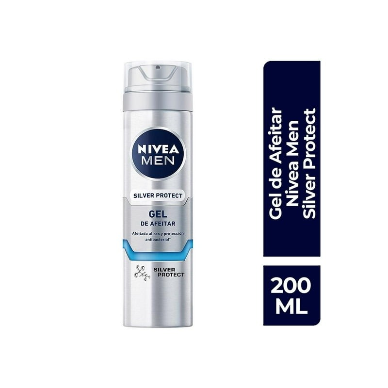 Espuma para afeitar NIVEA MEN Silver Protect antibacterial con iones