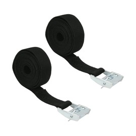 MroMax Lashing Strap 6.5-Foot 1-Inch Cargo Tie Down Straps Cam Lock Buckle Up to Approx to 51kg /112.4 lb. Black, 4Pcs