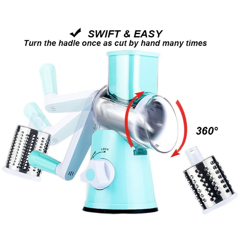 Cambom Rotary Cheese Grater Hand Crank Cheese Shredder for Fresh