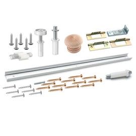 Bi-Fold Closet Track Kit, 24 in. Length, Steel Track, White (1 Kit)