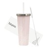 bzyoo SUP Double Wall Vacuum Insulated Tumbler with Straw and