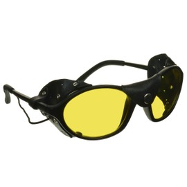 proSPORT Glacier Sunglasses Leather Side Shields for Motorcycle Mountaineering Ski Yellow Night Vision Lenses HD Grey Lens C