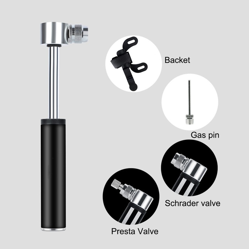 Hand Mini Bike Pump Air Hose Inflator Portable for Tire