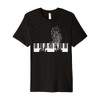 Piano Keys and Rising Music Notes Design for Men Premium