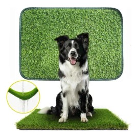 Alfombra Césped Perros Fengtuilie 71x46cm Lavable Ecológica Verde                                                                                     