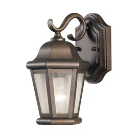Feiss OL5900CB Martinsville Outdoor Patio Lighting Wall Lantern, Bronze, 1-Light (6"W x 11"H) 60watts