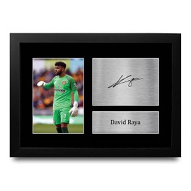 HWC Trading FR A4 David Raya Brentford Gifts Printed Signed Autograph Picture for Football Fans and Supporters - A4 Framed