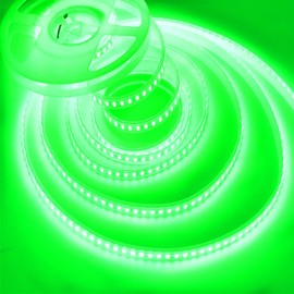 SUYOOULIN LED Strip Lights, Dimmable SMD 5730(5630 Upgraded) Super Bright DC12V 600 LEDs 16.4Ft 28000LM LED Light Strips Tube Waterproof IP67, 3 Times Brightness Than SMD3528 LED, Green