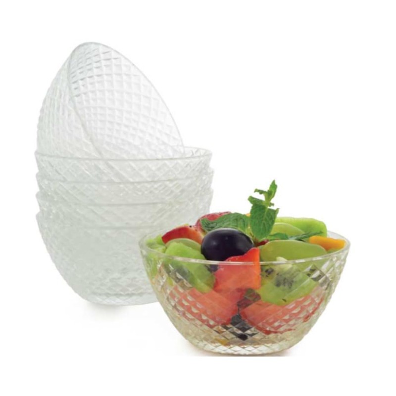 eMKay® Pack of 2 Small 1L Reusable Plastic Serving Bowls
