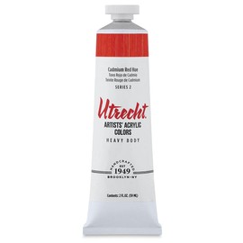 Utrecht Artists' Acrylic Paint - Cadmium Red Hue, 2 oz tube