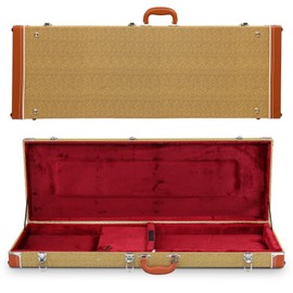 Ktaxon Electric Guitar Hard Case, Rectangle Wooden Hard-Shell Protective Carrying Case for Standard 39-Inch KST/KTL/ 170/ KSG Style with Lock Latch Padding (Yellow)