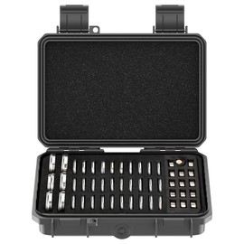 KIWIFOTOS 65 Slots Coin Cell Battery Case for CR2032 CR2016 CR2025 LR44 CR2320 CR2325 CR2330 CR2354 CR2430 CR2450 & LR41 AG13 Button Battery Holder Organizer IP67 Waterproof