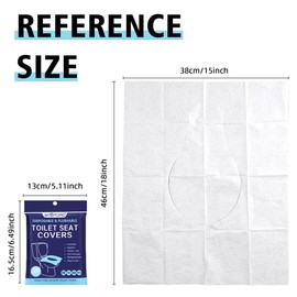 XL 100PCS Toilet Seat Covers Disposable - Flushable Paper Toilet Seat Cover is Travel Accessories, Travel Essentials for Public Restrooms, Airplane, Campin