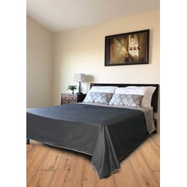 Waterproof Blanket Cover for Dogs, Cats and People | Bed, Sofa and Couch Protector | King and Queen 95”x 90” | Reversible Lightweight (Grey)