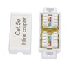 kenable Inline Punch Down Coupler for Lan Cables CAT5e White