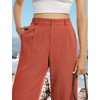 Feiersi Womens Casual Wide Leg Pants High Waisted Button Down