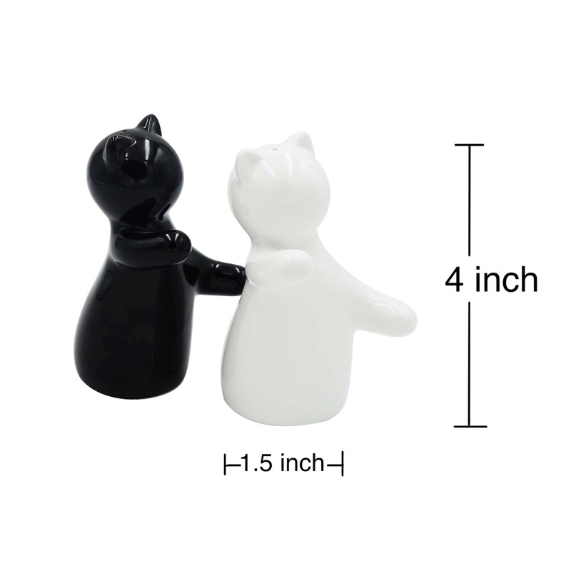 Holitika Cat Salt and Pepper Shakers, Cute Hugging Cat Couple