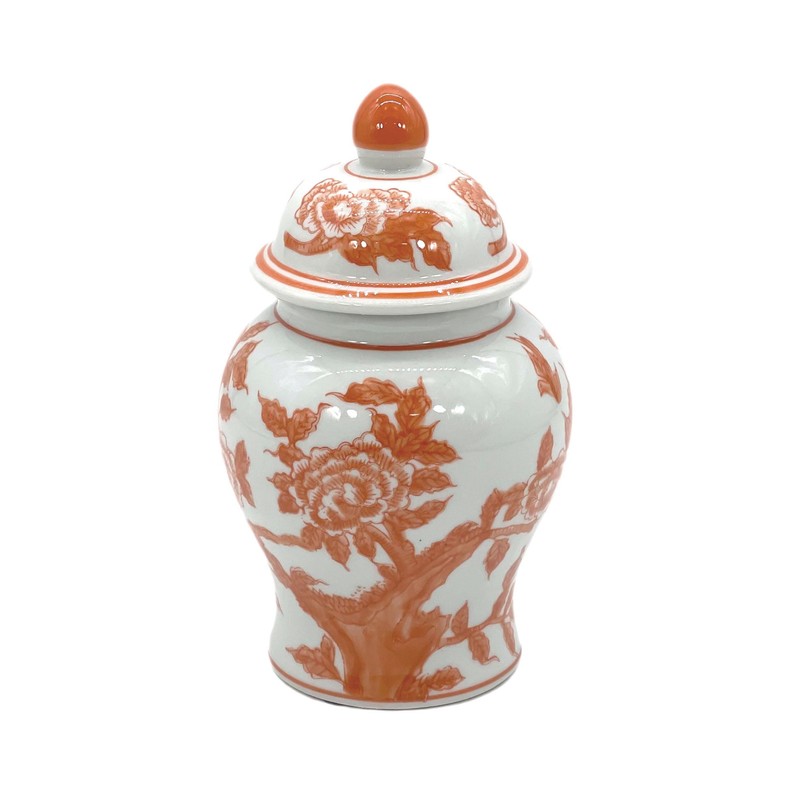 Galt International 8" Ceramic Ginger Jar w/Lid - Classic Chinese