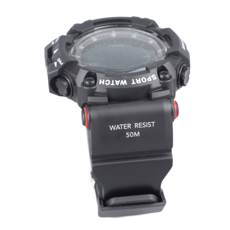 Men Digital Watch LED Backlight Multi Functional Water Resistant Watch