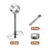 sourcing map 4 Pcs Ceiling Mount Bracket, Wardrobe Pipe Bracket,