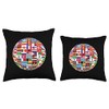Flags of the World Country International Globe Flags Travel Throw