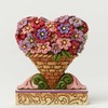 Jim Shore Heartwood Creek Mini Flower Heart Bouquet Stone Resin
