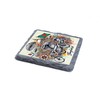 Bangladesh Rickshaw Slate Coaster with Colorful Artwork and Flag Design