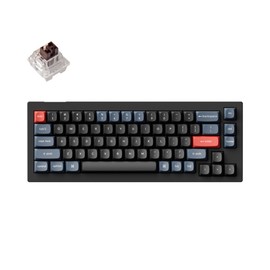 Keychron V2 Wired Custom Mechanical Keyboard, 65% Layout QMK/VIA Programmable Macro with Hot-swappable K Pro Brown Switch Compatible with Mac Windows Linux (Carbon Black - Non-Transparent)