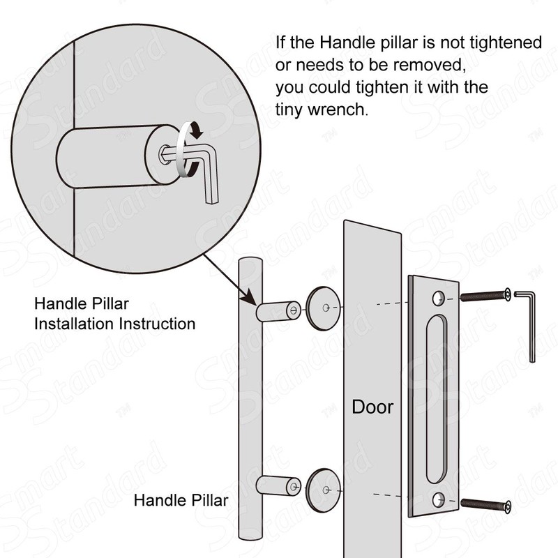 SMARTSTANDARD 2PCS Heavy Duty 12 Inch Sliding Barn Door Handle,