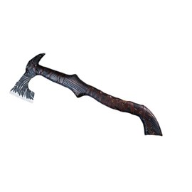 Morf Steelware Handmade Damascus Steel Viking Axe, 21 inch Damascus Viking Bearded Edge Axe - Hunting, Camping & Survival Damascus Axe with Leather Sheath, Rose Wood Handle