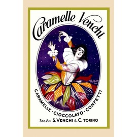 Dessert Caramel Candy Caramelle Venchi Chocolate Food Torino Italy Italia 16" X 22" Image Size Vintage Poster Reproduction we Have Other
