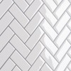 CRE8TIVE 16 Sheets Herringbone Peel and Stick Backsplash Tiles 12"x12"