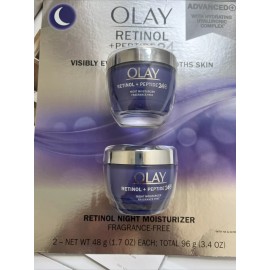 OLAY Retinol with Peptide 24Night Face Moisturizer, 1.7 oz, 2-pack(Hyaluro