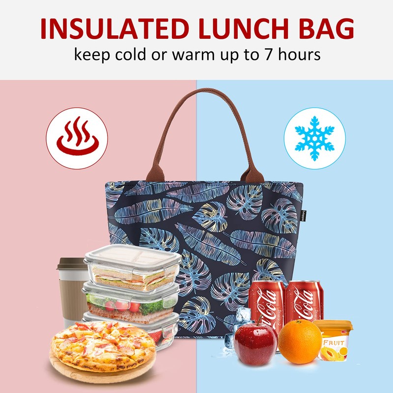 Gloppie Insulated Lunch Bags with 9L Large Capacity and Foldable,