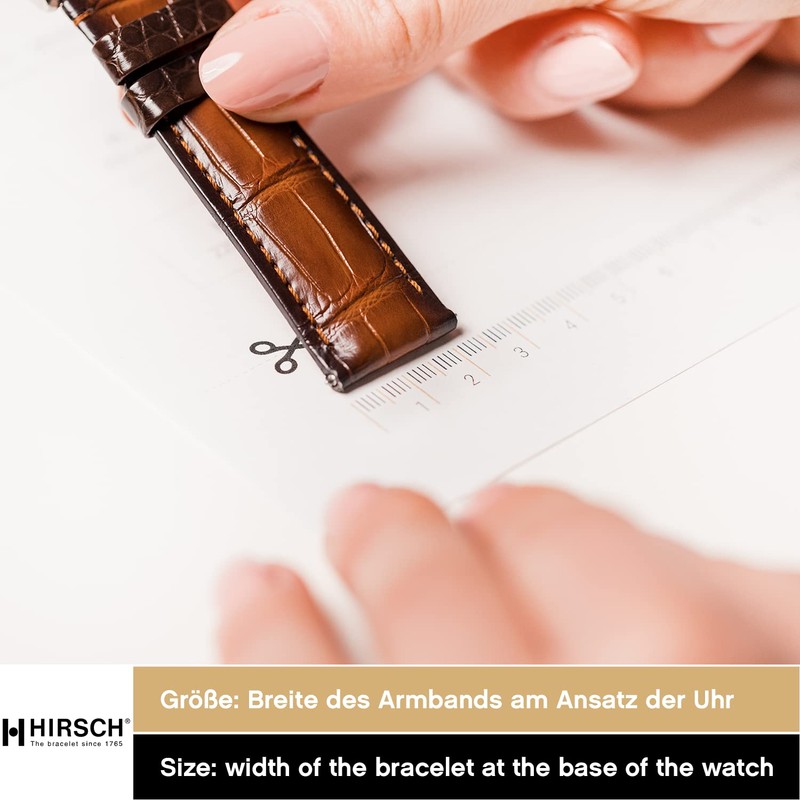 Hirsch Toronto Watch Strap, Italian Calf Leather, Classic/Elegant - Women/Men,