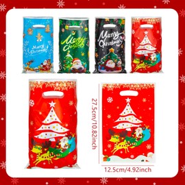 Christmas Party Bags for Kids, Xmas Gift Bags Christmas Goodie Bags Candy Treat Bags with Handle Small Return Gift Bags for Kids Birthday Christmas Party Fillers Bags A4SDLD (B-40PCS)