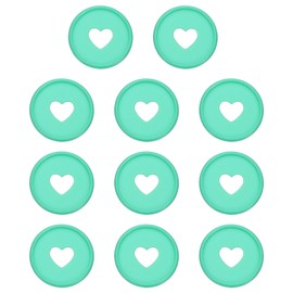 PATIKIL 35mm Plastic Book Binding Discs, 11 Pack Discbound Expansion Discs Heart Binder Rings for DIY Notebook Planner, Dark Green