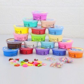 18 Paquete de Mantequilla de Frutas Slime Kits, con Sandía, Limón, Peachybbies, Fresa, Aguacate y Cereza Charm,Cosas Lindas para Niñas Fragante DIY Slime, Alivio del Estrés Juguetes para Niñas y Niños