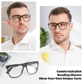 OCCI CHIARI Oversized Men Reading Glasses 1.75 Stylish Readers Big face 1.0 1.25 1.5 1.75 2.0 2.25 2.5 2.75 3.0 3.5 4.0
